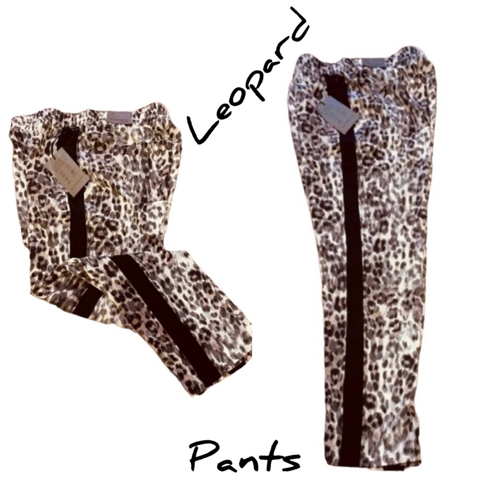 LEOPARD ElLASTIC WAIST PANTS